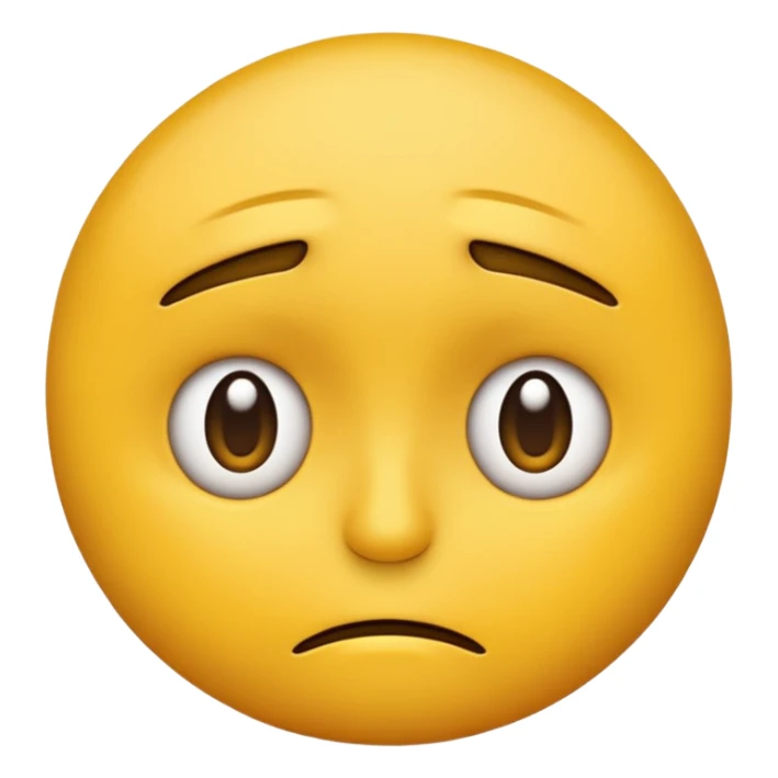 confused face, yellow emoji face sticker
