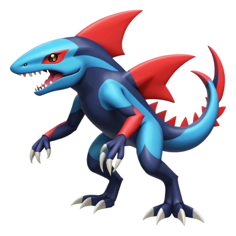 Meloetta-Guilmon-Garchomp-Sharpedo-Darkrai-Pokémon-Fakémon-fusion-hybrid-creature sticker