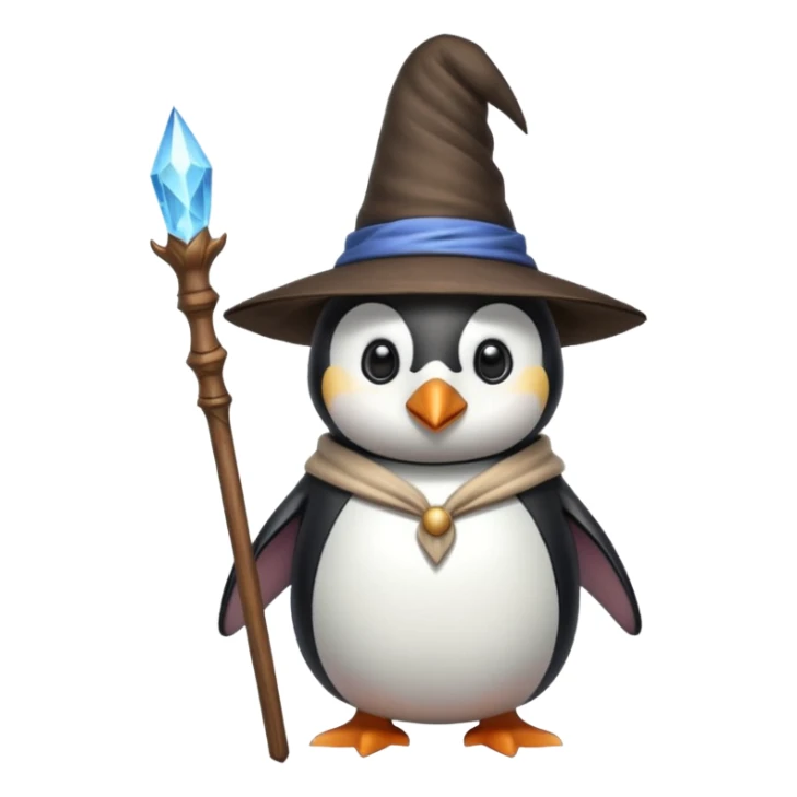 Penguin Wizard sticker