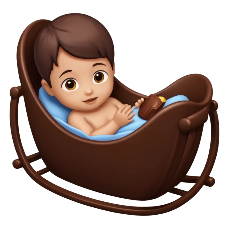 Baby in Chocolate cradle  sticker