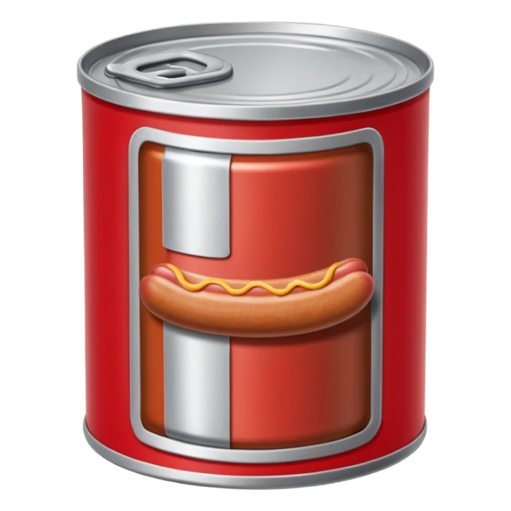 wiener sausage in can/tin sticker
