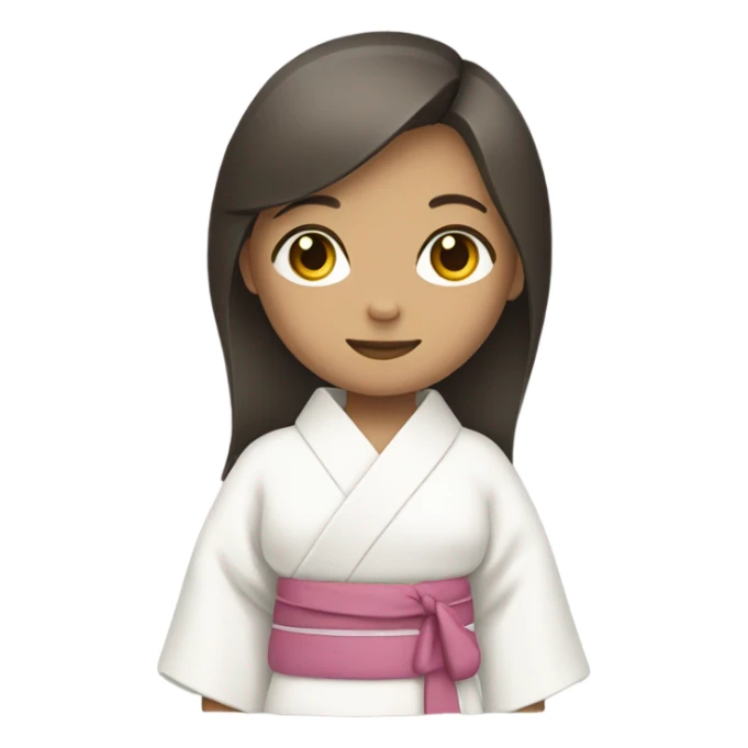 Girl in white kimono sticker