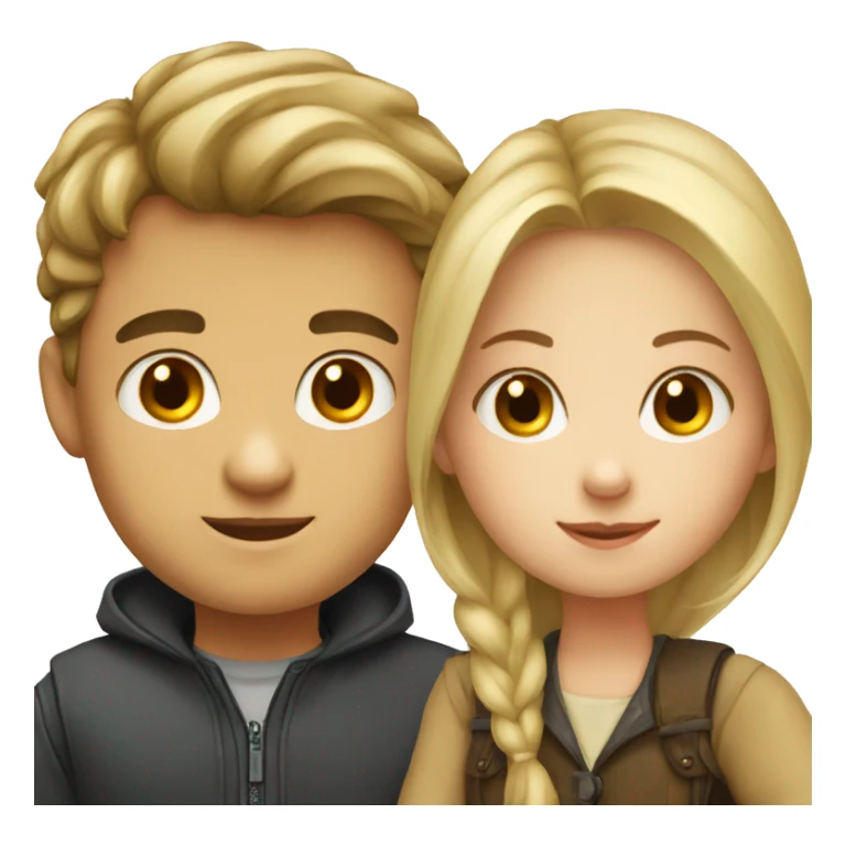 Russian girl and German boy together  sticker