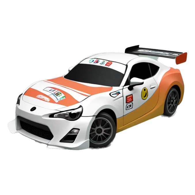 Card stock Papercraft fr-s racing car sticker