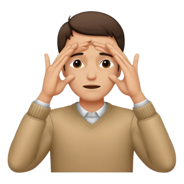 a man making the gesture of not seeingç sticker