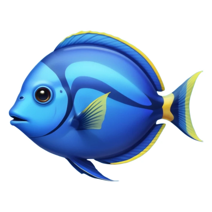 blue tang fish with aquarium sticker