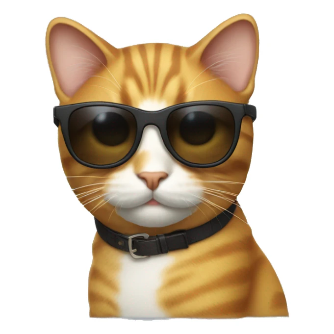 Cat with sunglasses sticker