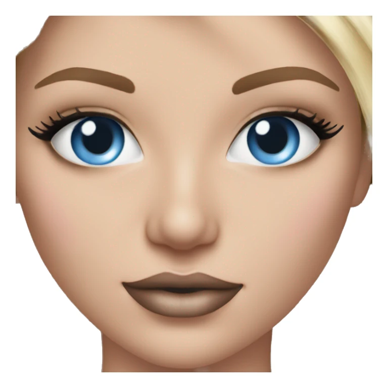 Realistic victoria secret model blonde blue eyes  sticker