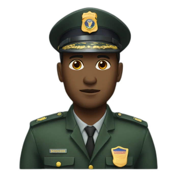 male border protection officer sticker