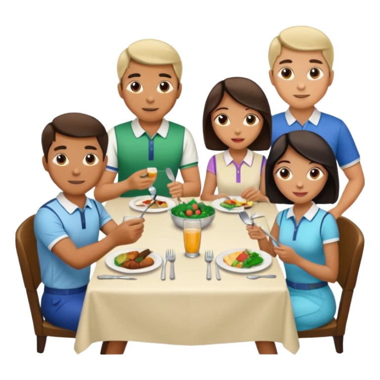 2 males, with their girlfriends golfing and eating dinner together today sticker