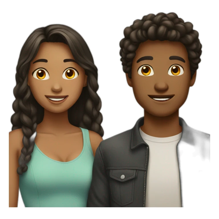 Lovely couple of teens sticker