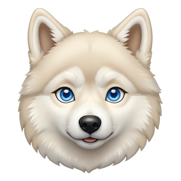 Beige Husky with Blue eyes sticker