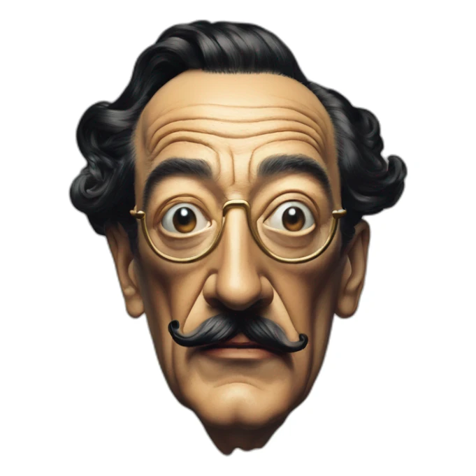 Hyperrealist Salvador dalí take a picture sticker