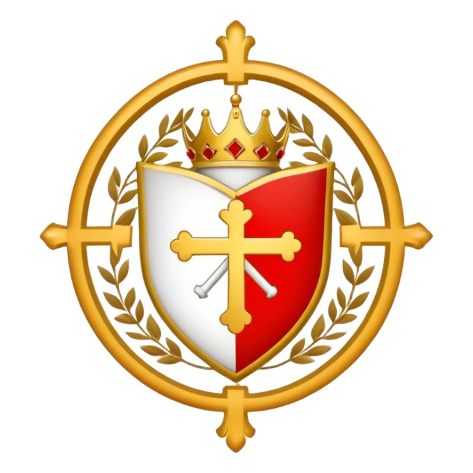 Pope's emblem with a touch of red sticker