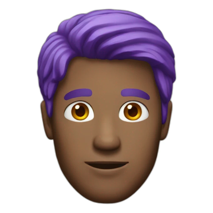 A man with purple hair sticker