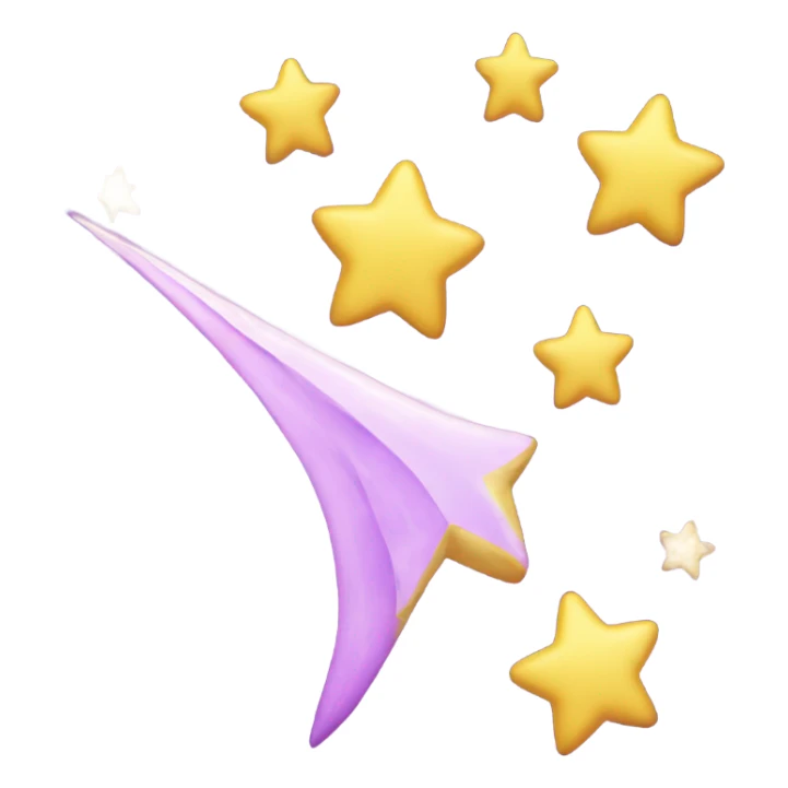light purple shooting star, stars sticker