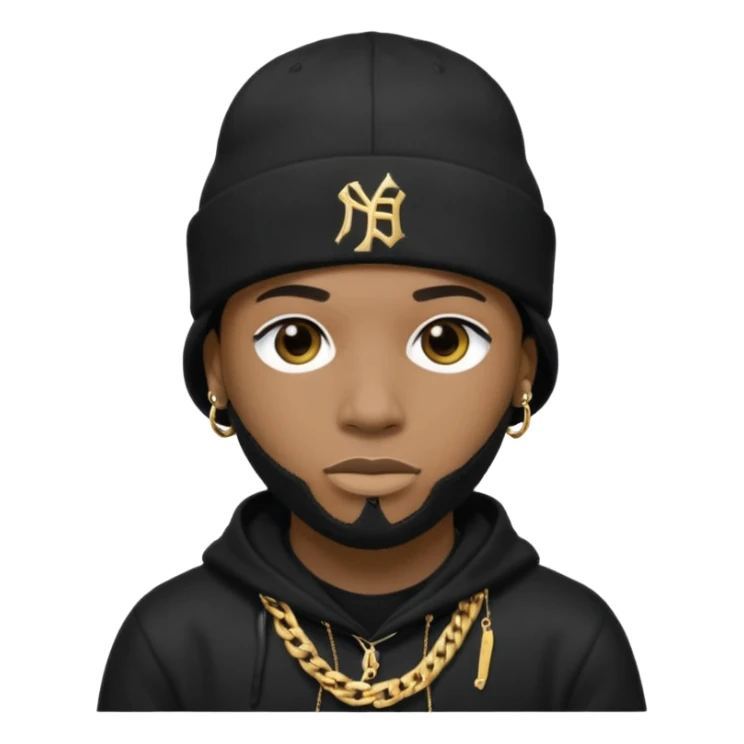 rapper khăn trùm mặt full đen có mũ len hãng MLB
 sticker