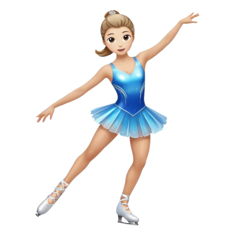 Figure Skater Spinning In A Blur On Ice sticker