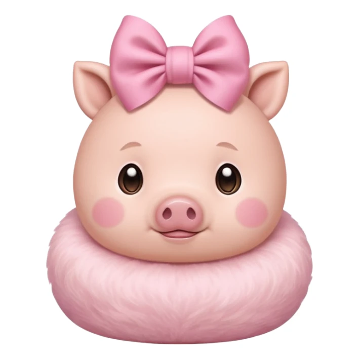 bunny ear accessory wearing baby piggy bun sticker