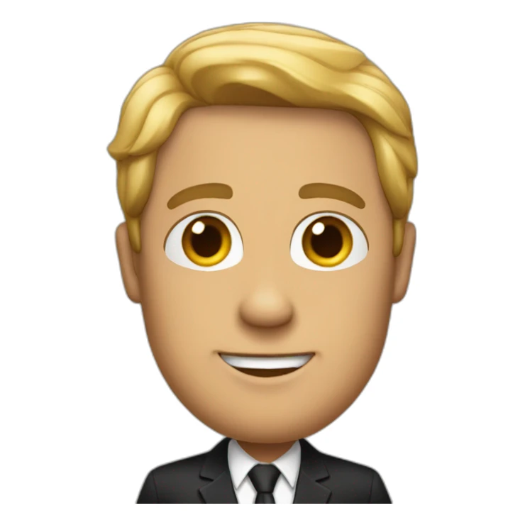 A man in black suit sticker