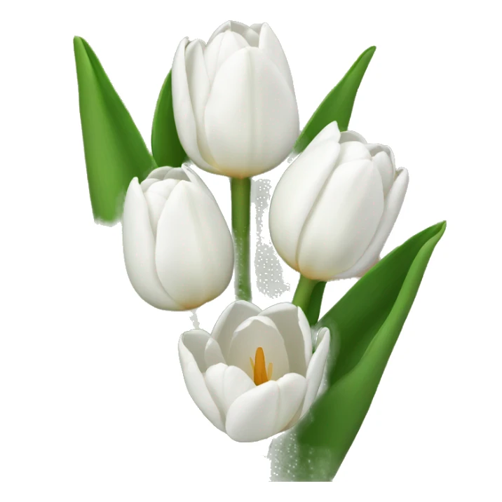 White tulip sticker