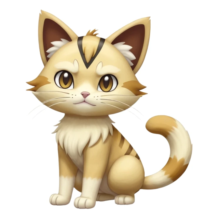 Delcatty-Meowth-Persian-Pokémon-Fakémon-hybrid-creature (full body) sticker
