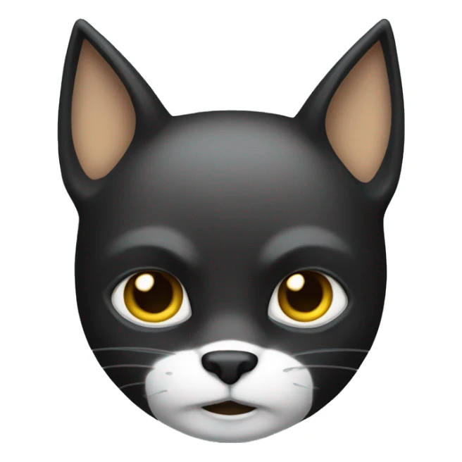 Gato blanco con cabeza negra como máscara de Batman  sticker