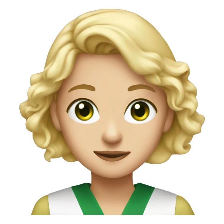 blonde girl with green eyes graduation sticker