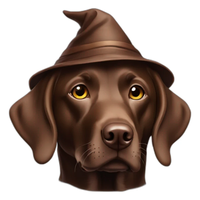 Labrador Retriver chocolate color looks like a wizard sticker