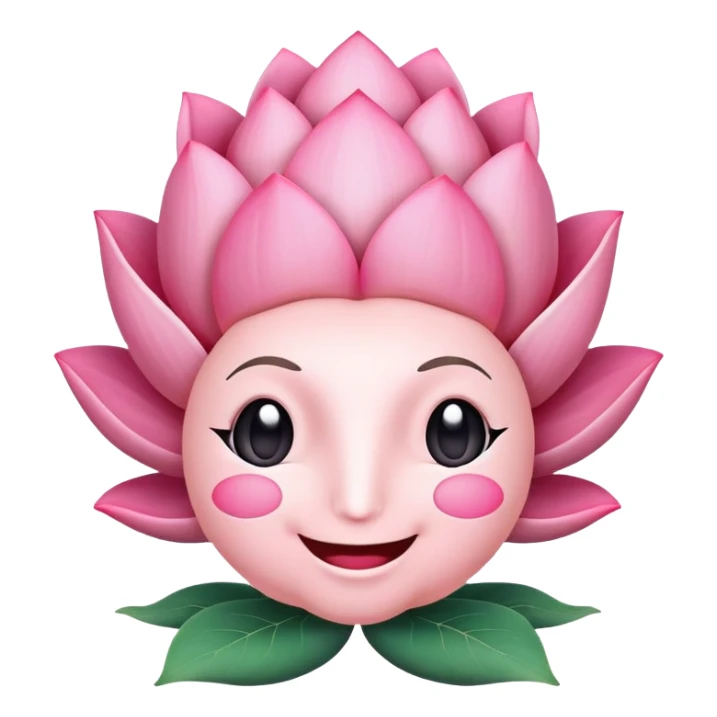 brain with happy face and lotus flower, representing mental harmony sticker