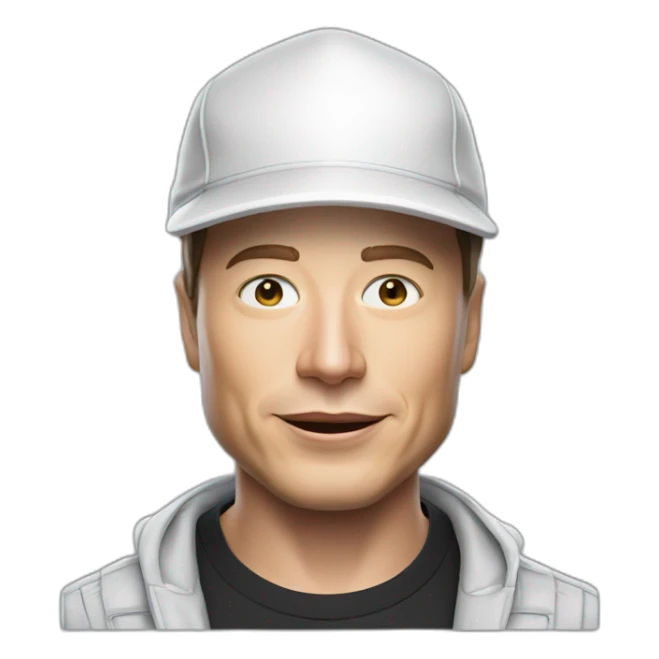 elon musk with helix casquette sticker
