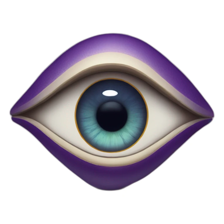 majestic godly violet iris eyeball serious intense symmetrical knowledgable sticker