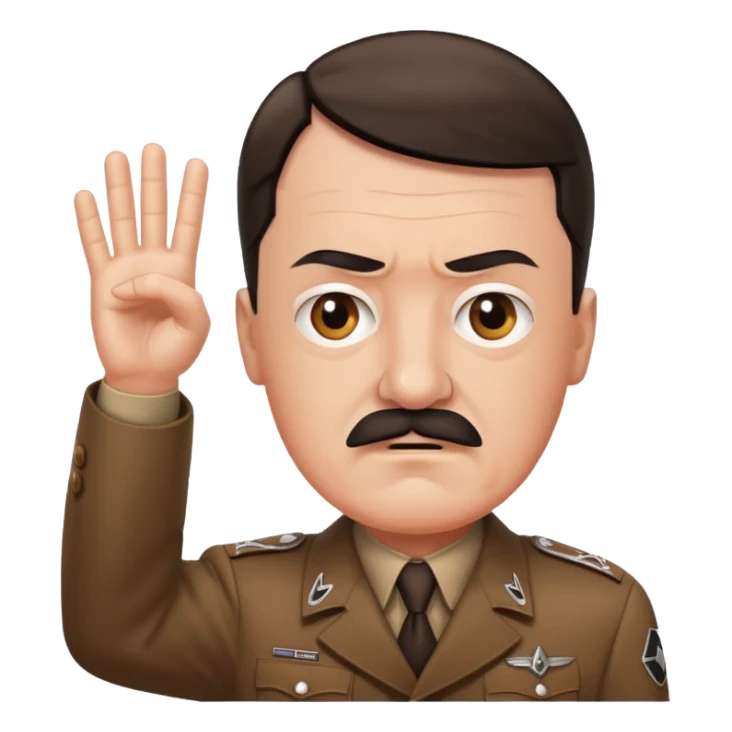 Hitler doing the nazi salute angry sticker