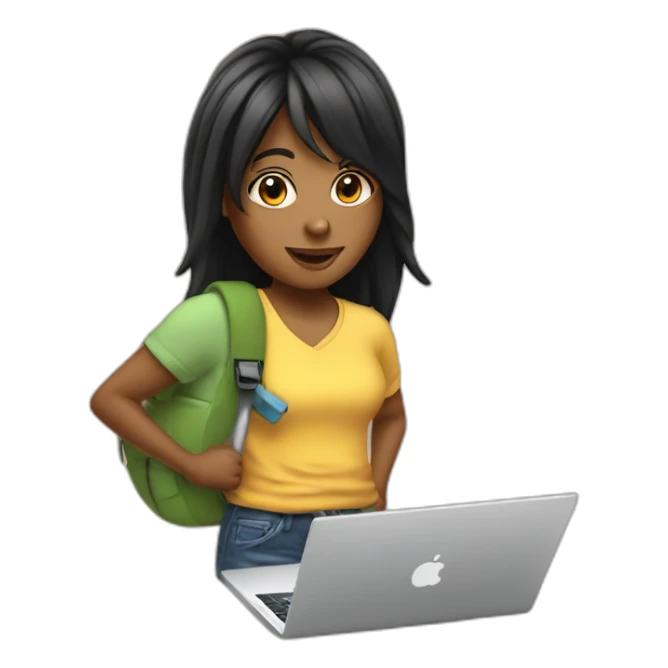 surfer-black-hair-startup-designer-with-laptop sticker