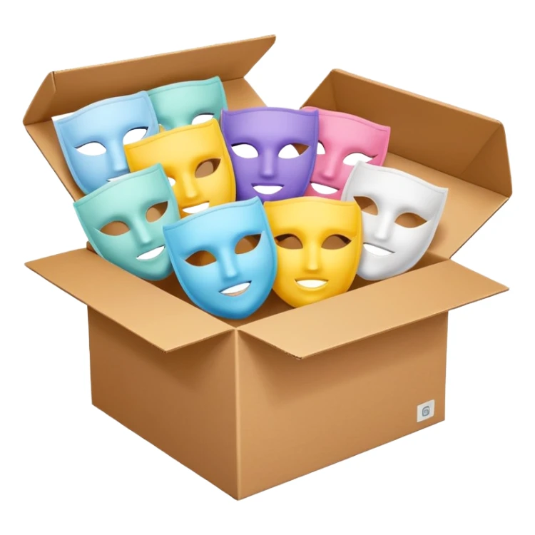 a beauty box of skincare mask packs sticker