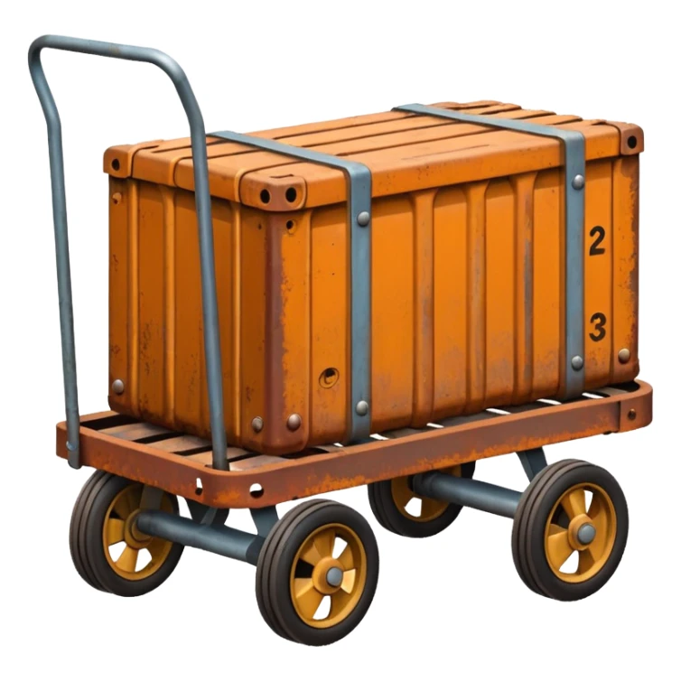 cargo trolley empty sticker