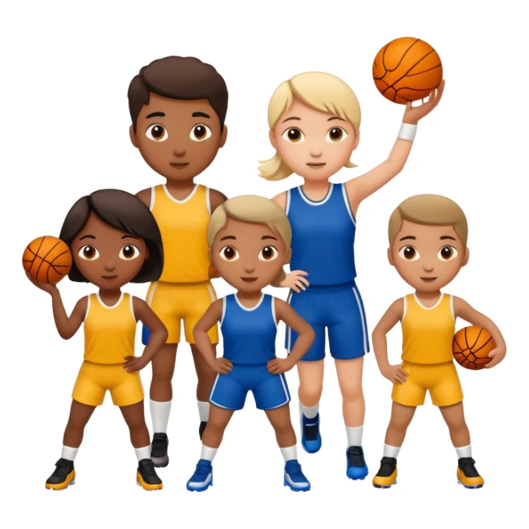 élèves quicoopèrent en faisant su sport sticker