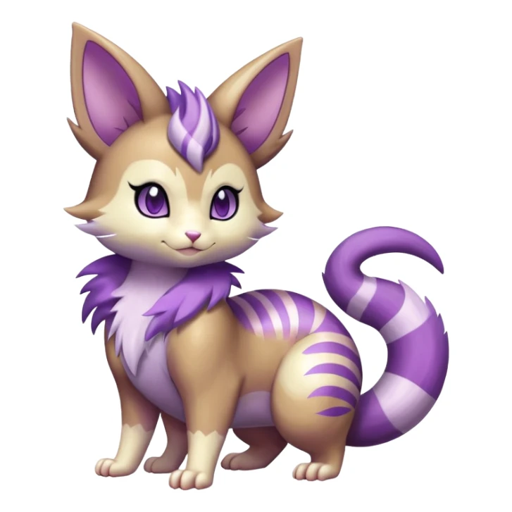 Shiny Furret-Purrloin-Espeon-Hybrid (Full body) sticker