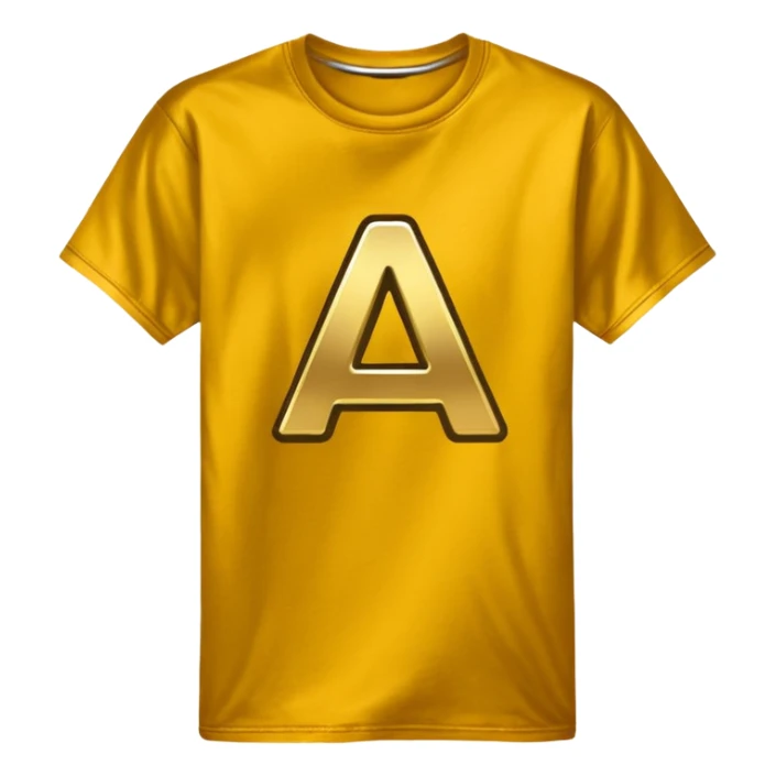 Gold T-shirt reads Snakepit Skatepark with the letter A sticker