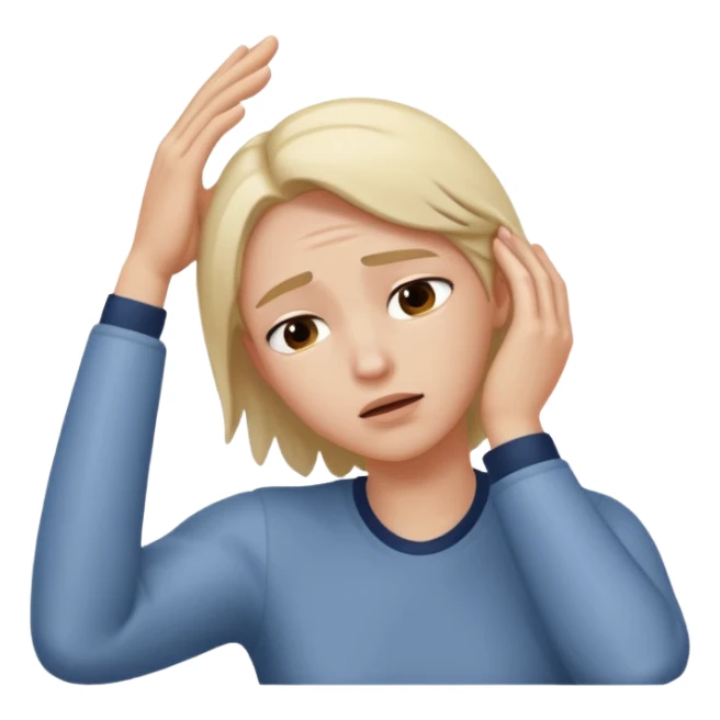 character swooning with hand on head fainting dramatically sticker