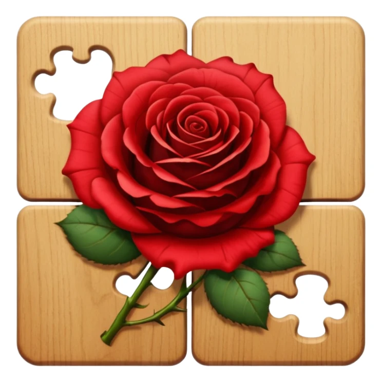 One piece of the puzzle + flower sticker