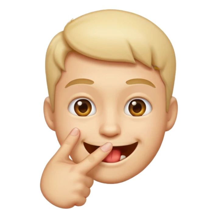 Emoji who bite his finger like he is flirting  sticker