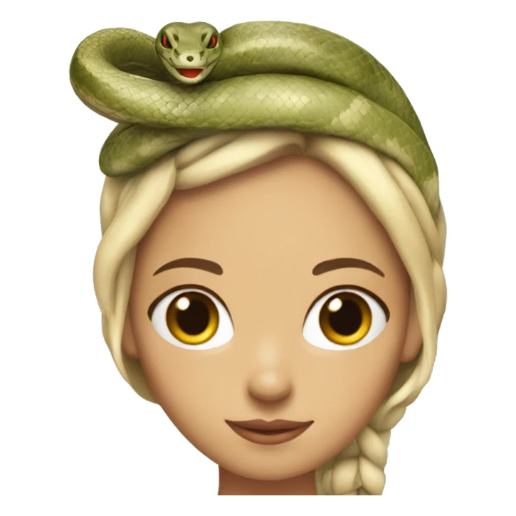 nice USA girl with a snake on the head sticker