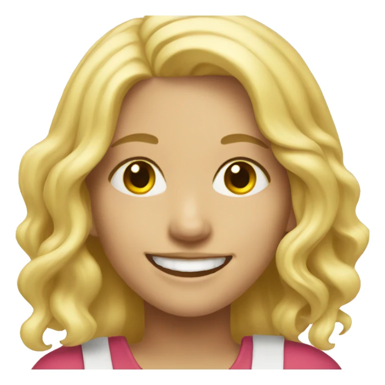 smiling blonde girl portrait sticker