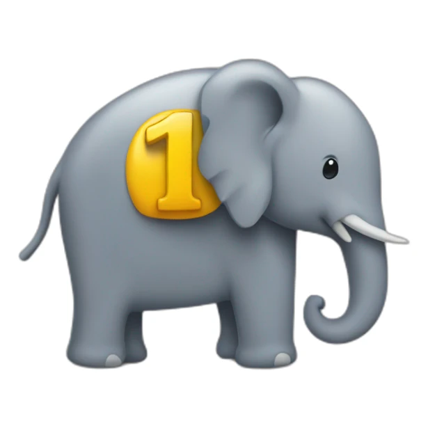 Sign that says #1 Fan with an Elephant sticker