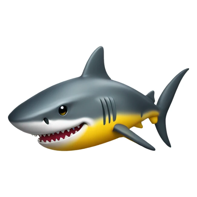 shark with tophat color  yellow sticker