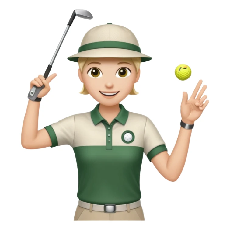 Fingerguns shooting a golf hole sticker