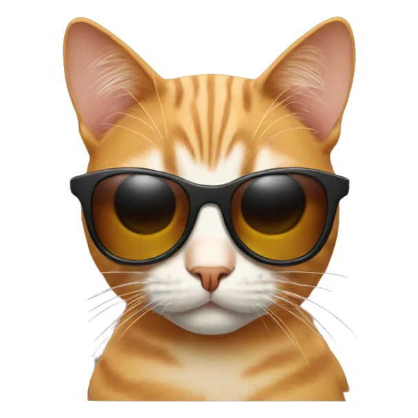 Cat with sunglasses sticker