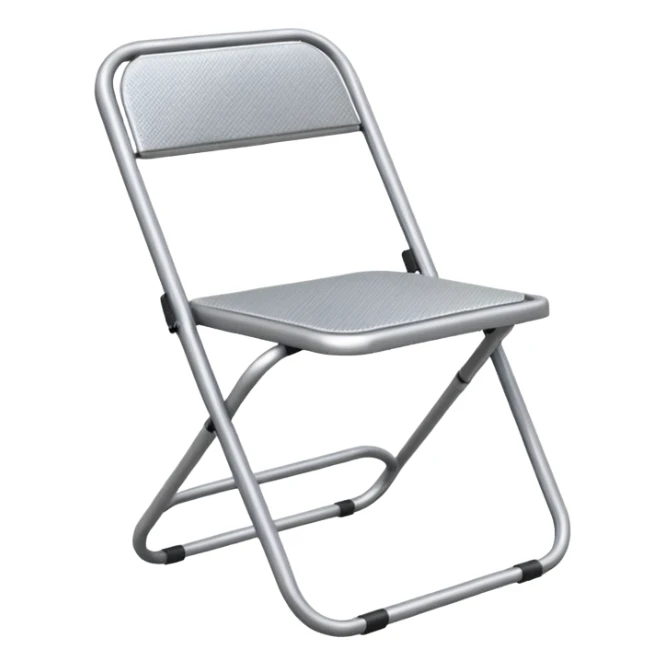 Foldable chair made of metal.






















 sticker