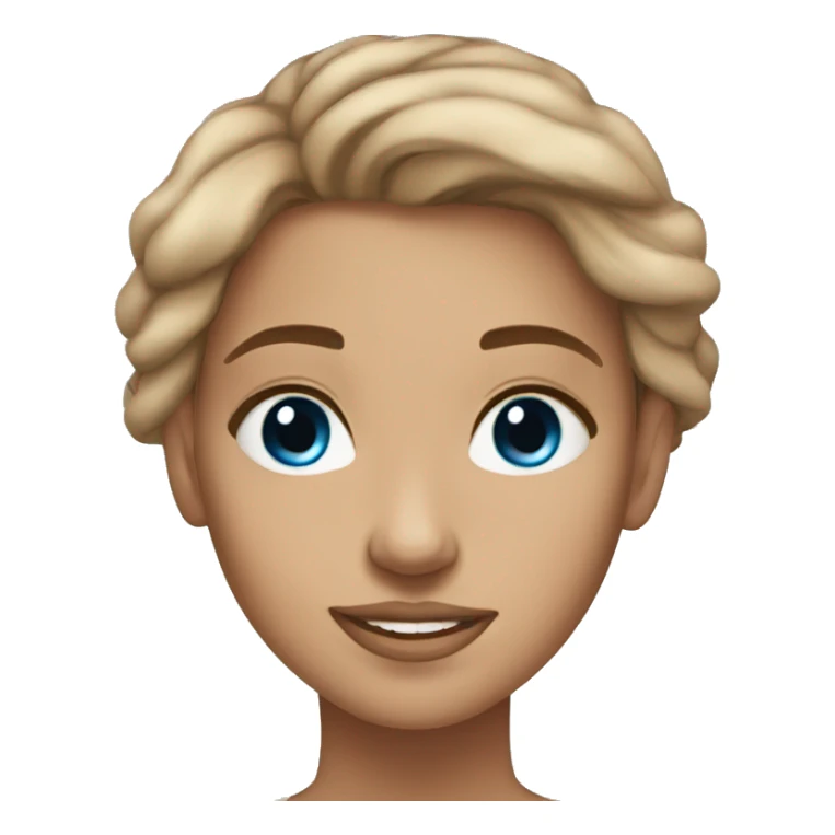 stunning tan girl light brown hair blue eyes sticker